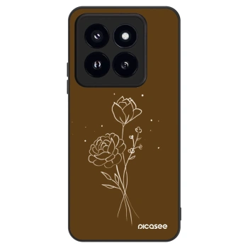 Maskica za Xiaomi 14 Pro - Brown flowers