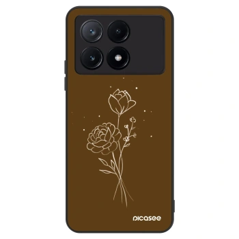 Maskica za Xiaomi Poco X6 Pro - Brown flowers