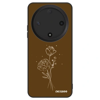 Maskica za Honor Magic6 Lite 5G - Brown flowers
