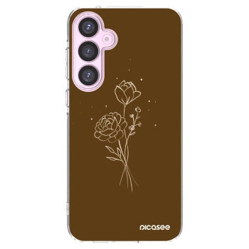 Picasee silikonska prozirna maskica za Samsung Galaxy A55 5G A556B - Brown flowers