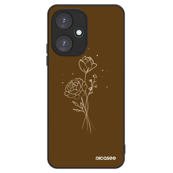 Maskica za Xiaomi Redmi 13C 5G - Brown flowers