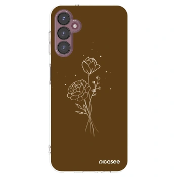 Picasee silikonska prozirna maskica za Samsung Galaxy A05s A057G - Brown flowers