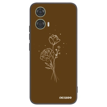 Maskica za Motorola Moto G24 - Brown flowers