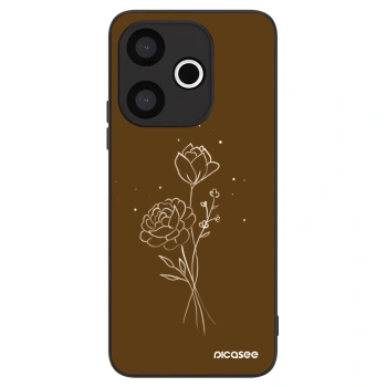 Maskica za Xiaomi Redmi 13 4G - Brown flowers