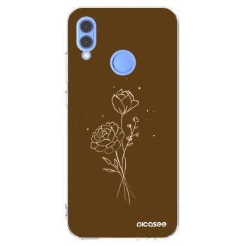 Picasee silikonska prozirna maskica za Honor 10 Lite - Brown flowers