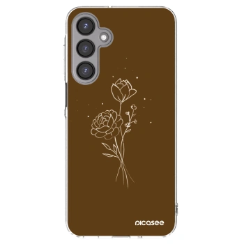 Picasee silikonska prozirna maskica za Samsung Galaxy A16 5G - Brown flowers