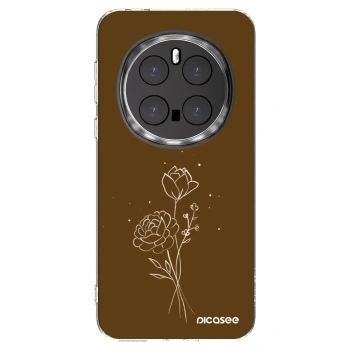 Picasee silikonska prozirna maskica za Honor Magic7 Pro 5G - Brown flowers