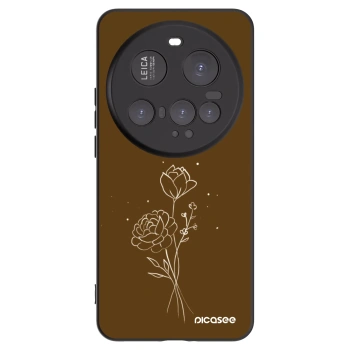 Picasee crna silikonska maskica za Xiaomi 15 Ultra - Brown flowers