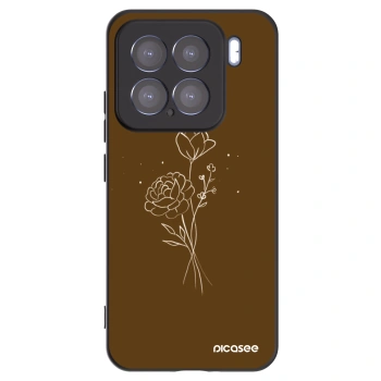 Picasee crna silikonska maskica za Xiaomi 15 - Brown flowers