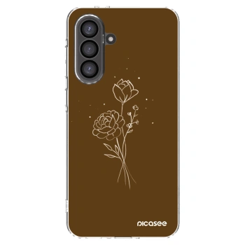 Picasee silikonska prozirna maskica za Samsung Galaxy A36 5G - Brown flowers