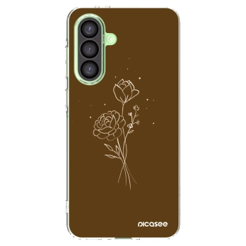 Picasee silikonska prozirna maskica za Samsung Galaxy A26 5G A266B - Brown flowers