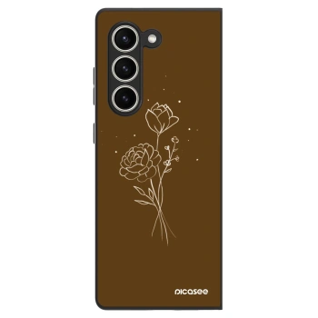 Maskica za Samsung Galaxy Z Fold5 5G - Brown flowers