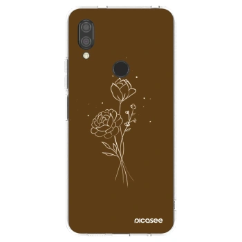 Picasee silikonska prozirna maskica za Xiaomi Redmi 7 - Brown flowers