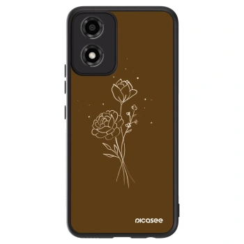 Maskica za Motorola Moto E14 - Brown flowers