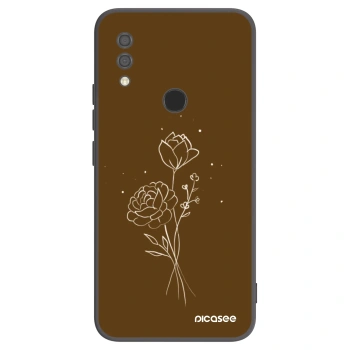 Picasee crna silikonska maskica za Xiaomi Redmi 7 - Brown flowers