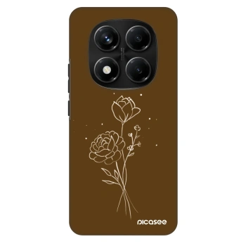 Maskica za Xiaomi Redmi Note 14 Pro+ 5G - Brown flowers