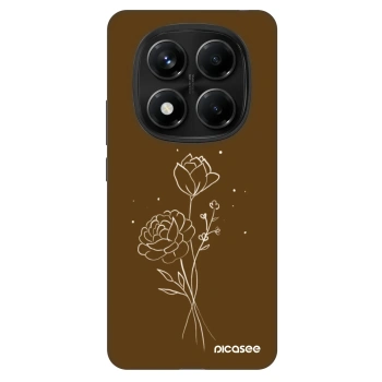 Maskica za Xiaomi Redmi Note 14 Pro 5G - Brown flowers