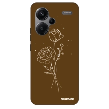 Maskica za Xiaomi Redmi Note 13 Pro+ 5G - Brown flowers