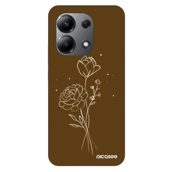 Picasee Fashion Case za Xiaomi Redmi Note 13 4G - Brown flowers