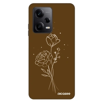 Maskica za Xiaomi Redmi Note 12 Pro 5G - Brown flowers