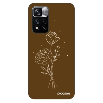 Maskica za Xiaomi Redmi Note 11 Pro - Brown flowers