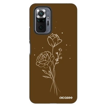 Maskica za Xiaomi Redmi Note 10 Pro - Brown flowers