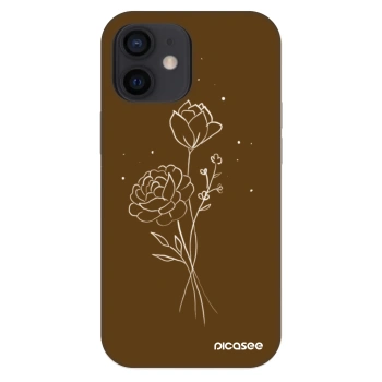 Maskica za Apple iPhone 12 mini - Brown flowers