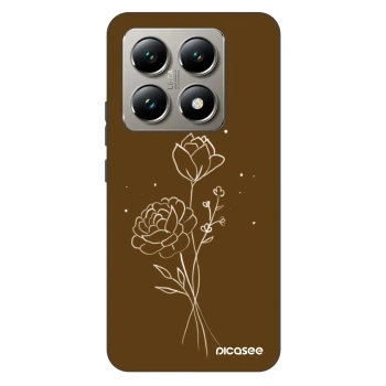 Maskica za Xiaomi 14T Pro - Brown flowers