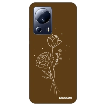 Maskica za Xiaomi 13 Lite - Brown flowers