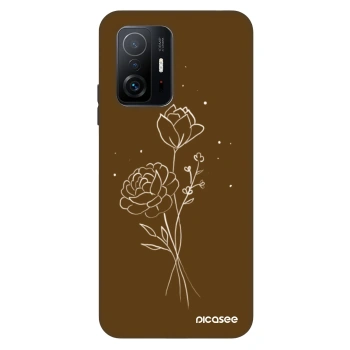 Maskica za Xiaomi 11T Pro - Brown flowers