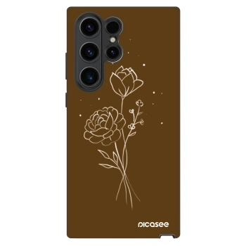 Maskica za Samsung Galaxy S22 Ultra 5G - Brown flowers