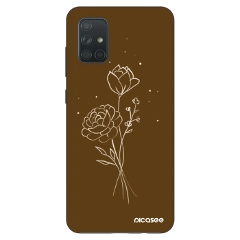 Maskica za Samsung Galaxy A71 A715F - Brown flowers