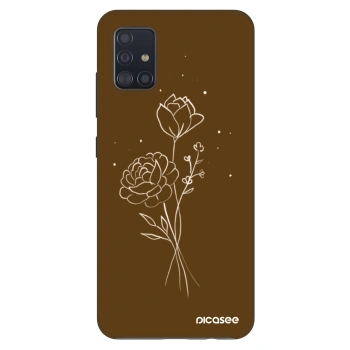 Maskica za Samsung Galaxy A51 A515F - Brown flowers