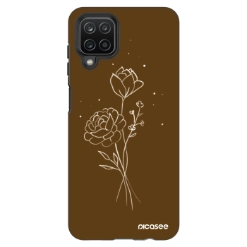 Maskica za Samsung Galaxy A12 A125F - Brown flowers
