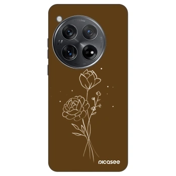 Maskica za OnePlus 12 5G - Brown flowers