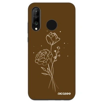 Maskica za Huawei P30 Lite - Brown flowers