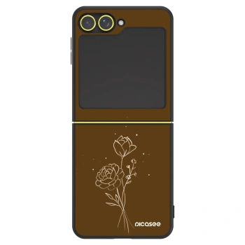 Maskica za Samsung Galaxy Z Flip7 FE 5G - Brown flowers