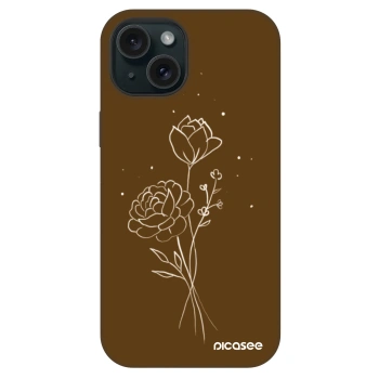 Picasee Fashion Case MagSafe za Apple iPhone 15 - Brown flowers