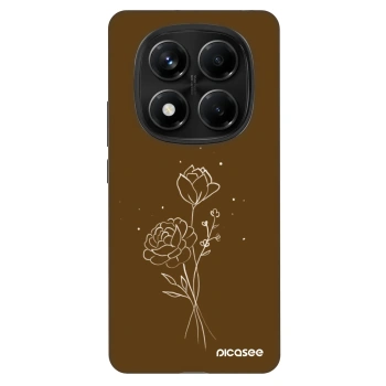 Maskica za Xiaomi Redmi Note 14 Pro 4G - Brown flowers