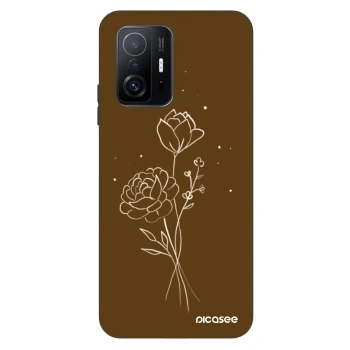 Maskica za Xiaomi 11T - Brown flowers
