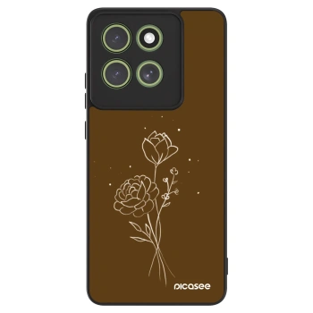 Maskica za Motorola Moto G86 5G - Brown flowers