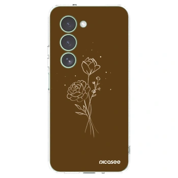 Picasee silikonska prozirna maskica za Xiaomi Redmi 15 5G - Brown flowers