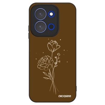Maskica za Xiaomi Redmi 15C 4G - Brown flowers