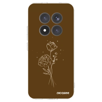 Picasee silikonska prozirna maskica za Xiaomi Redmi Note 15 Pro+ - Brown flowers