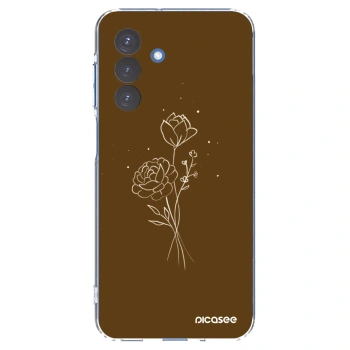 Picasee silikonska prozirna maskica za Samsung Galaxy A17 5G - Brown flowers
