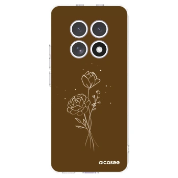 Picasee silikonska prozirna maskica za Xiaomi Redmi Note 15 - Brown flowers