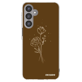 Picasee silikonska prozirna maskica za Samsung Galaxy A16 4G - Brown flowers