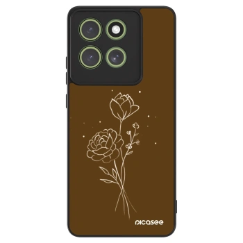 Maskica za Motorola Moto G86 Power 5G - Brown flowers