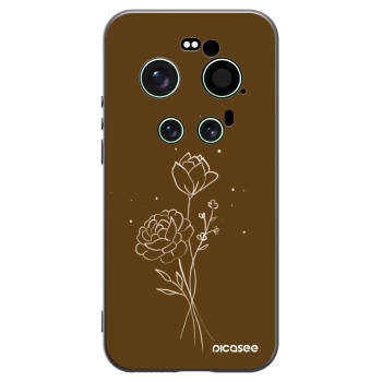 Picasee crna silikonska maskica za Xiaomi 17 Ultra - Brown flowers