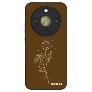 Maskica za Honor Magic8 Lite 5G - Brown flowers